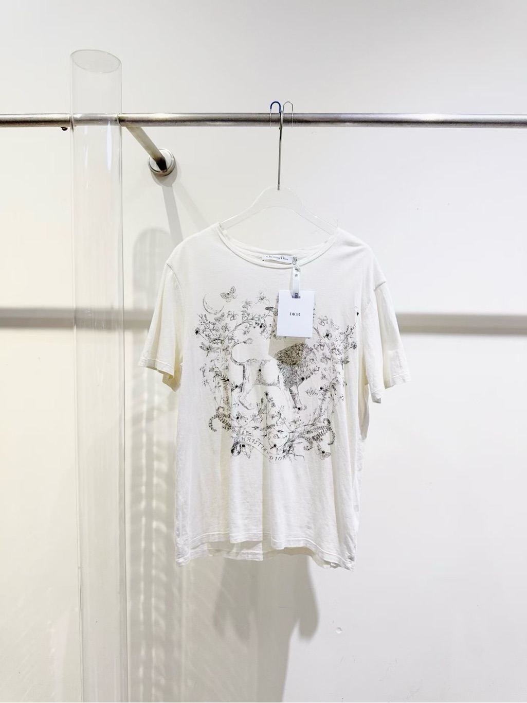 Steal Dior White Graphic Tee